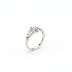 Diamond Petal" Cluster Promise Ring
