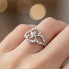 Love's Flow  Intertwined Ring