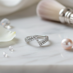 Twist Spark Sterling Silver Ring