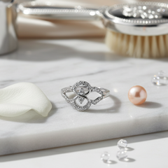 Love's Flow  Intertwined Ring
