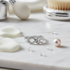 Infinity Heart Sparkle Ring