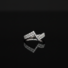 Twist Spark Sterling Silver Ring