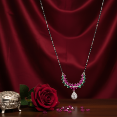 Elegant Pink & Green Mangal Sutra