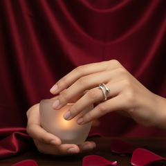 Sterling Silver Hug Design Ring