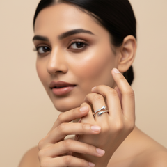 Sterling Silver Hug Design Ring