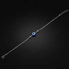 Premium Silver Evil Eye Bracelet for Protection