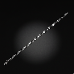 Silver Bar & Link Chain Bracelet