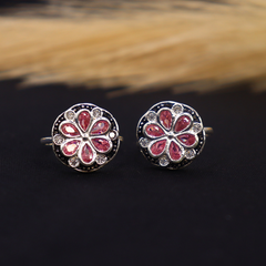 Roselle Bloom Silver Toe Ring