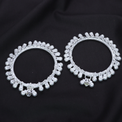 Baby Silver Kada & Payal with Multiple Ghungroos