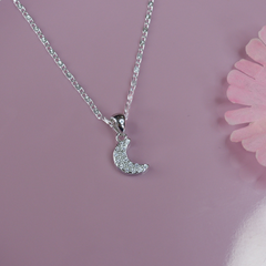 Lunar Glow Half Moon Pendant