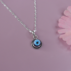 Silver Evil Eye Protector Pendant