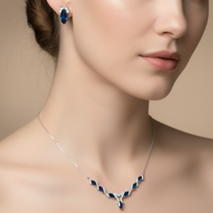 Midnight Bloom Necklace and Earring Set