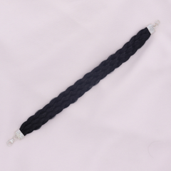Silver Black Braided Moli Bracelet