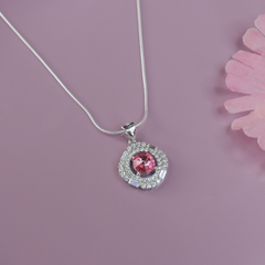 Silver Glow Round Pendant