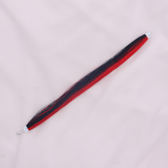Silver Black & Red Braided Moli Bracelet