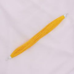 Silver Yellow Braided Moli Bracelet
