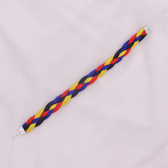 Silver Multi-Colour Braided Moli Bracelet