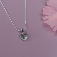 Silver Big Heart with Mini Hearts Pendant