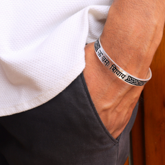 Om Namah Shivaya Silver Kada for Men