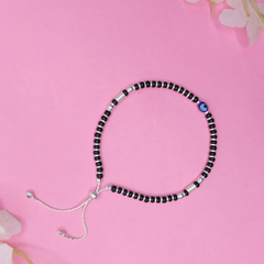 Classic Single Evil Eye Beaded Anklet