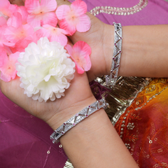Minimal Daily Wear Silver Bangles