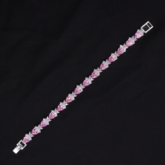 Rosé Blossom Silver Bracelet