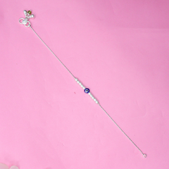 Silver Evil eye Lightweight Anklet