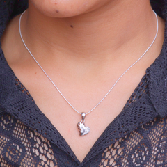 Connected Hearts Silver Pendant