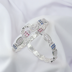 Spark Silver Bangles