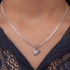 Three Connected Hearts Silver Pendant