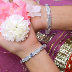 Spark Silver Bangles