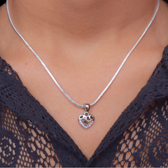 Silver Big Heart with Mini Hearts Pendant