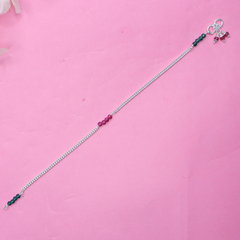 Silver Blue & Orange Chidd Anklet