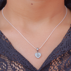 Aesthetic Heart Silver Pendant