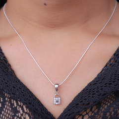 Silver Lock & Key Couple Pendant