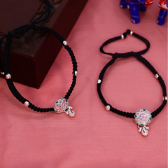 Simple Thread Silver Payal