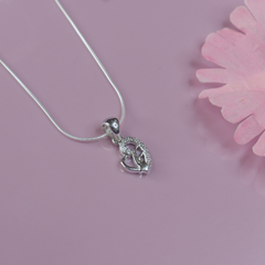 Silver Heart with Little Star Pendant