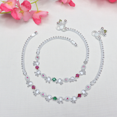 Elegant Silver Payal – Timeless Traditional Design