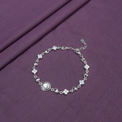 Silver Heart Blossom Bracelet