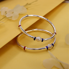 Classic Dual Enamel Silver Kada
