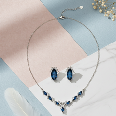 Midnight Bloom Necklace and Earring Set