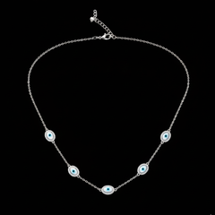 Five-Station Evil Eye Protection Necklace