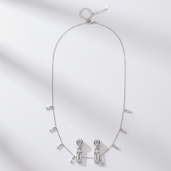 Baguette Drop Dainty Jewelry Set